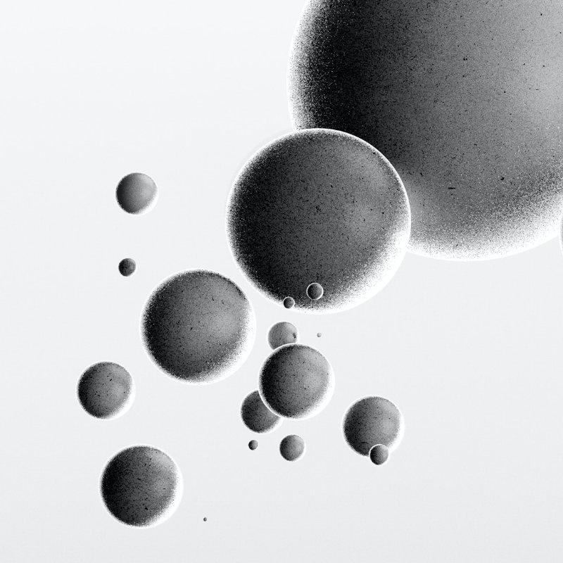 Multiple abstract different sized spheres