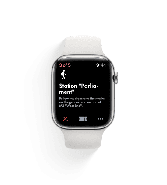 AppleWatch showing a user experience.