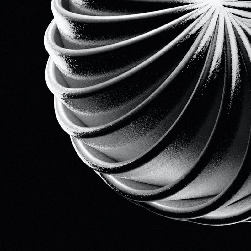 Abstract organic geometry with dark background